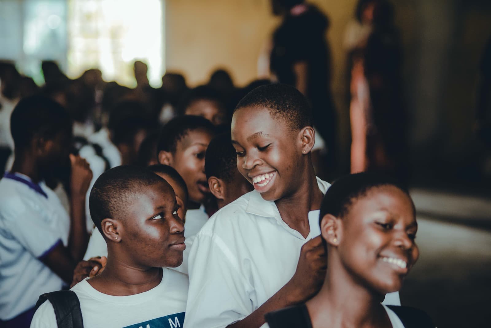 Secondary school students in a classroom.